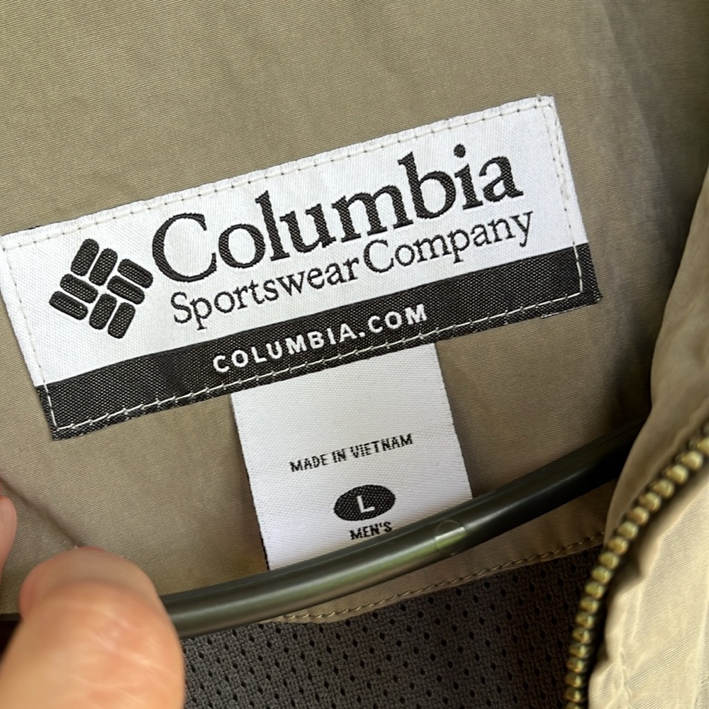 Columbia Tan Windbreaker Lightweight Jacket size large - Picture 3 of 9